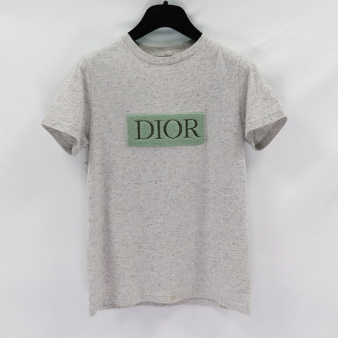 Dior 迪奧 童裝 刺繡Logo 灰色 短袖上衣