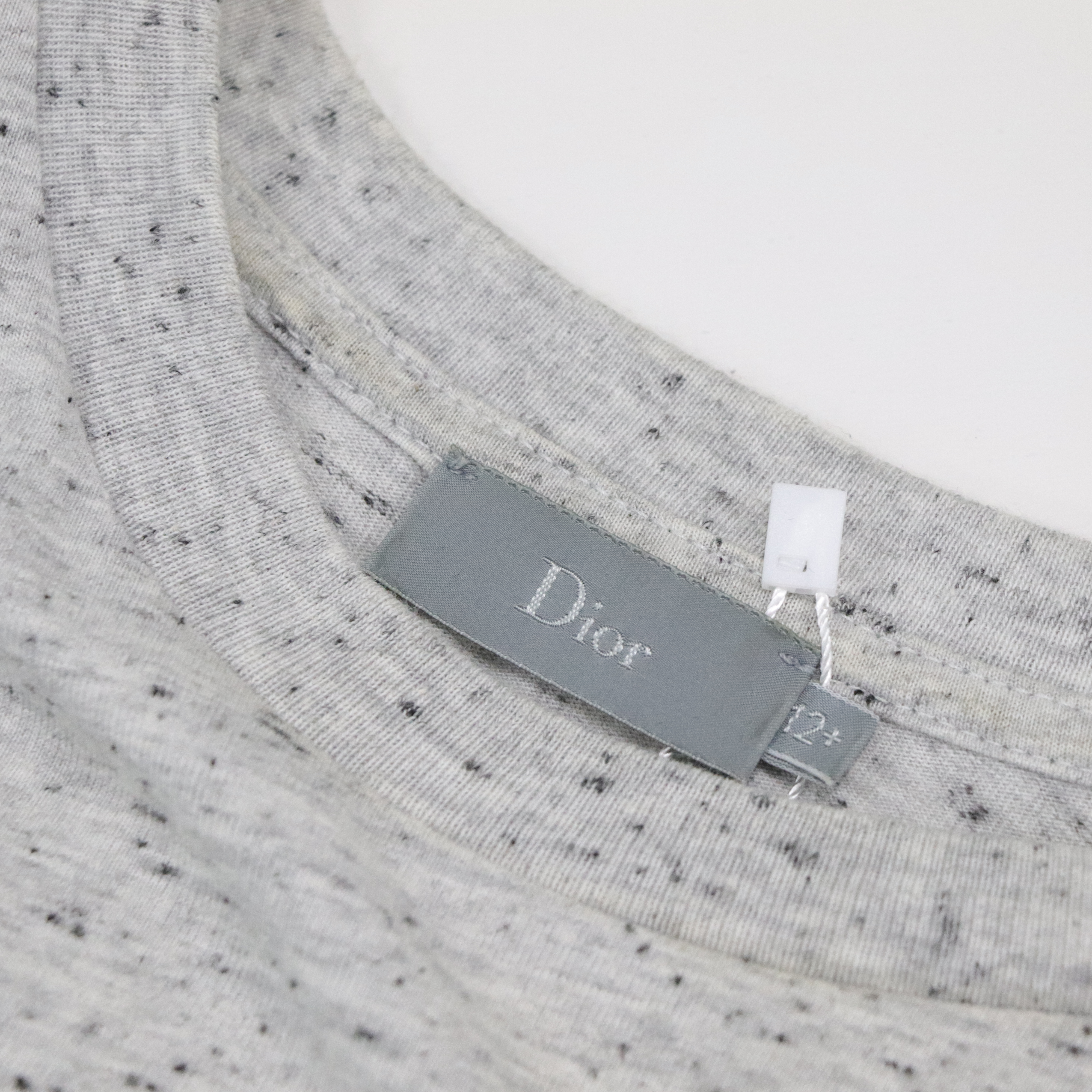 Dior 迪奧 童裝 刺繡Logo 灰色 短袖上衣-2