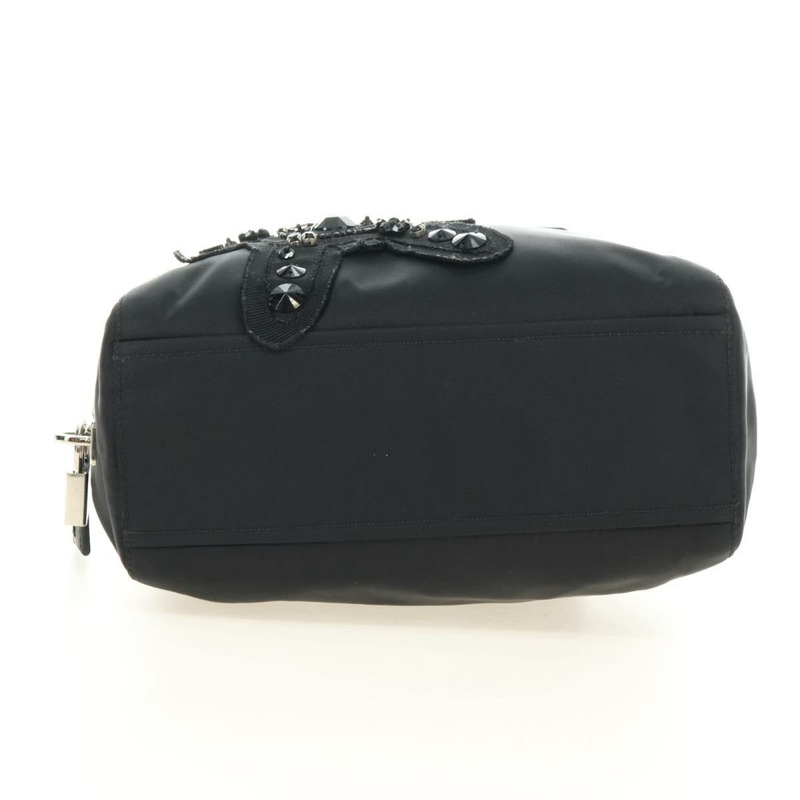 【日本直送】PRADA 尼龍手提包 黑色 銀色 正品 ki6652SM-4