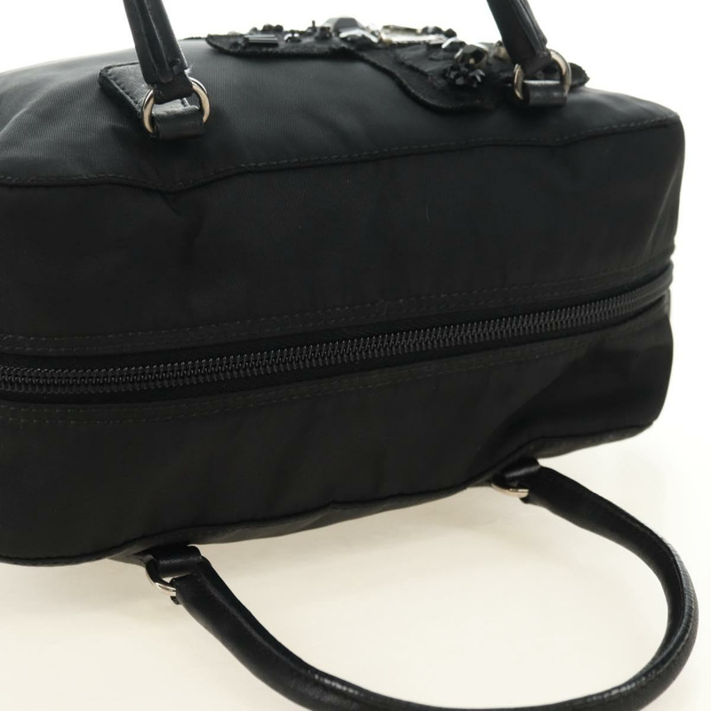 【日本直送】PRADA 尼龍手提包 黑色 銀色 正品 ki6652SM-5