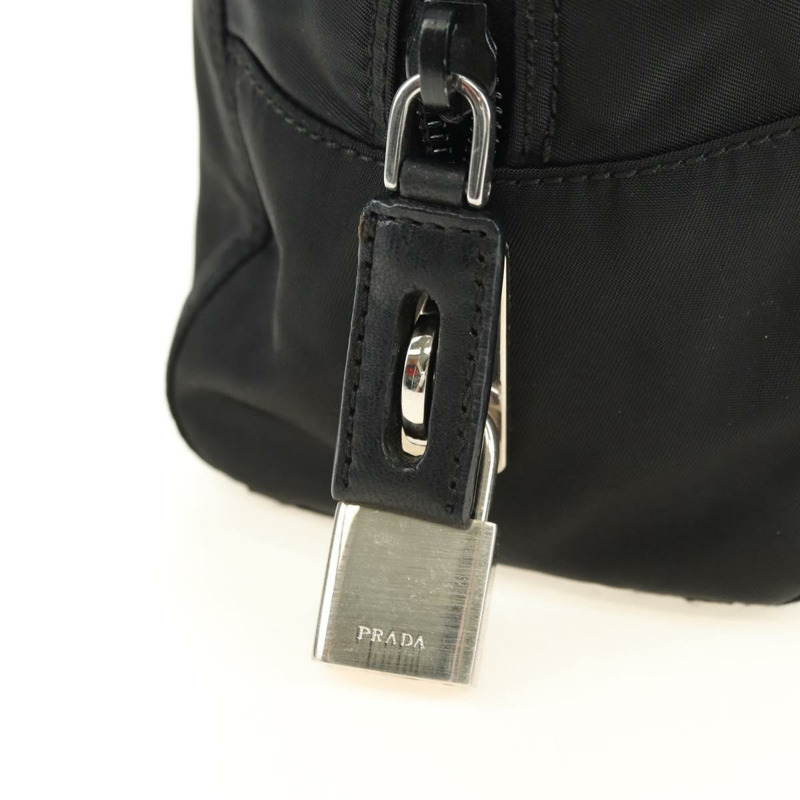 【日本直送】PRADA 尼龍手提包 黑色 銀色 正品 ki6652SM-9