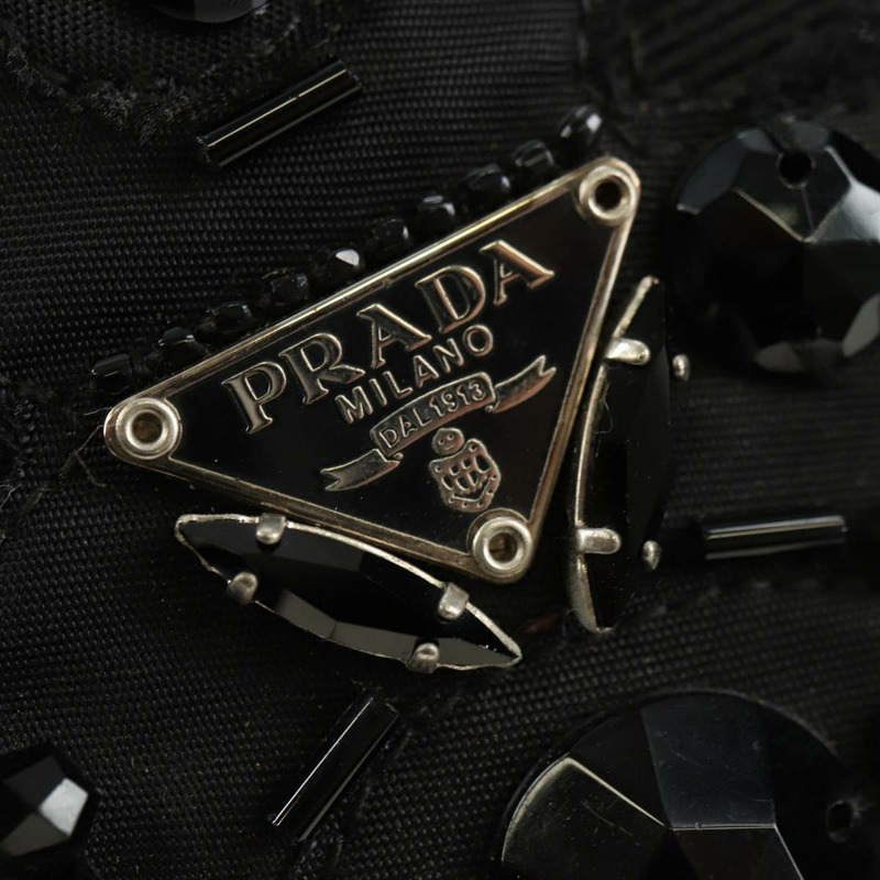 【日本直送】PRADA 尼龍手提包 黑色 銀色 正品 ki6652SM-17