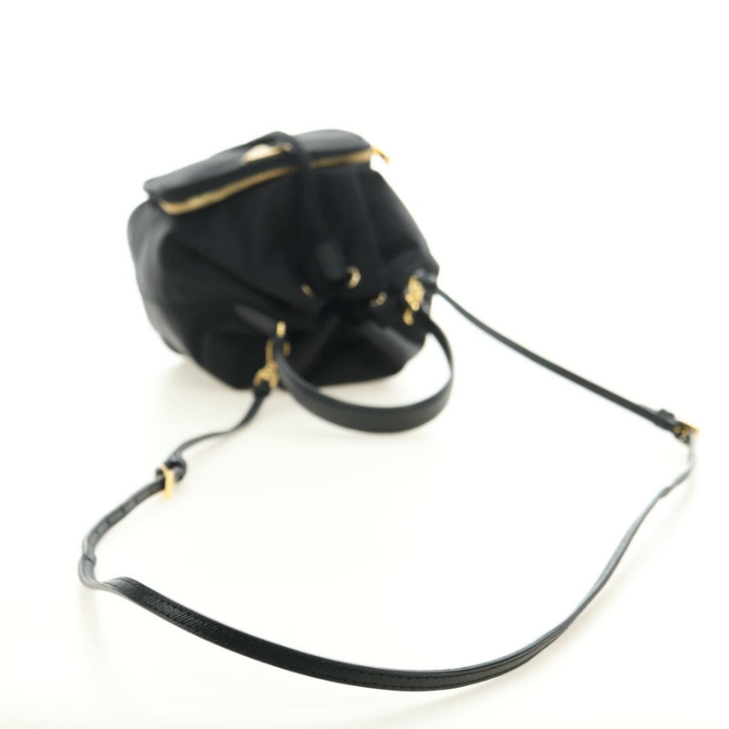 【日本直送】PRADA 尼龍雙肩包 黑色 金色 正品 181530SM-7