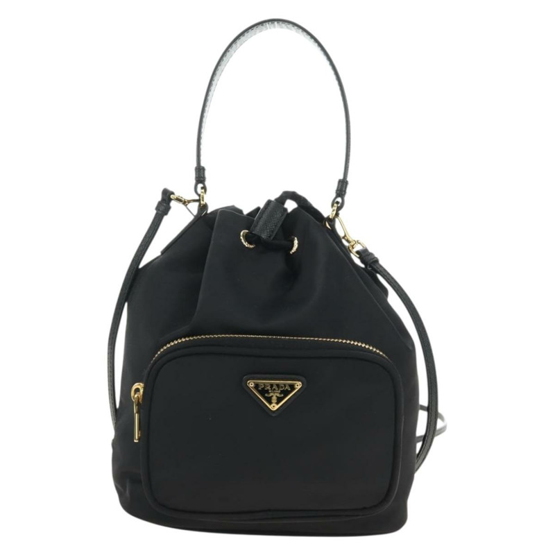 【日本直送】PRADA 尼龍雙肩包 黑色 金色 正品 181530SM-12