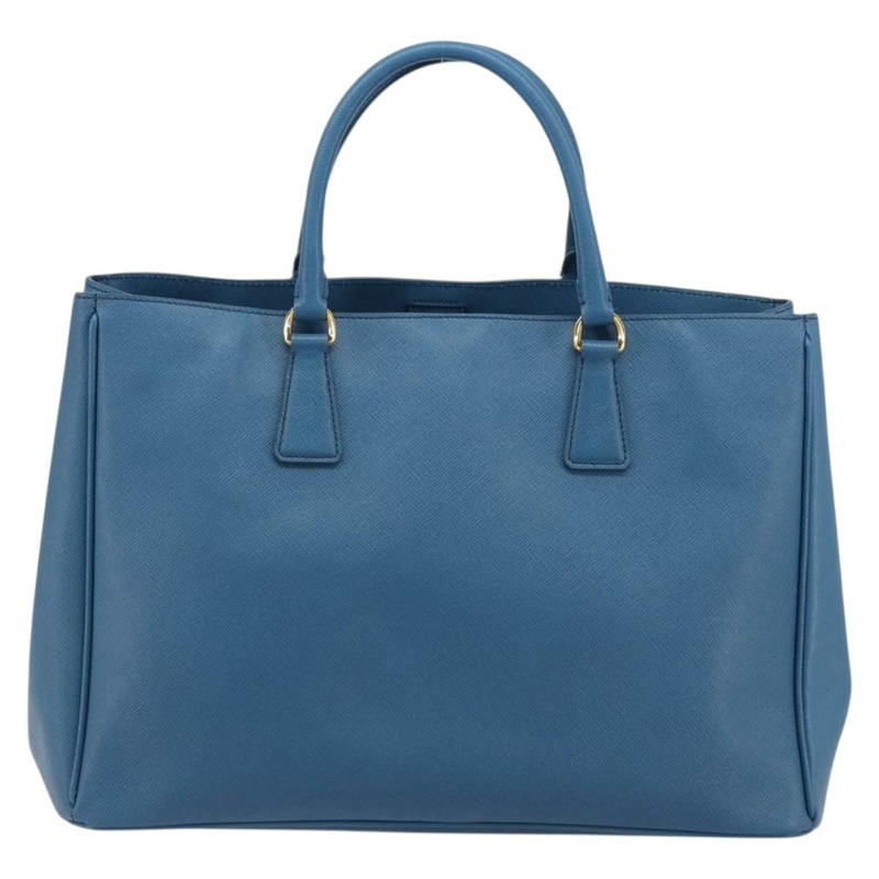 【日本直送】PRADA Galleria 手提包 Safiano 皮革 藍色 金色 正品 182011V-1