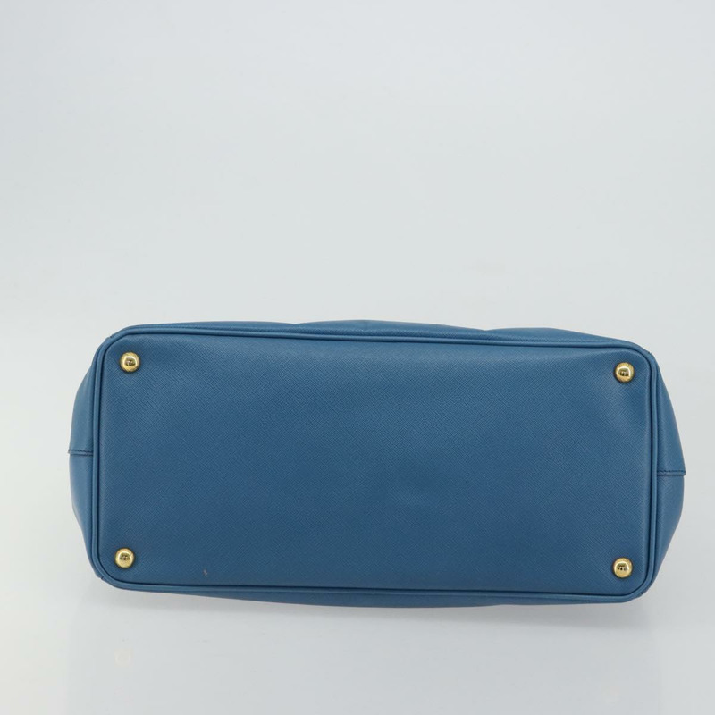 【日本直送】PRADA Galleria 手提包 Safiano 皮革 藍色 金色 正品 182011V-4