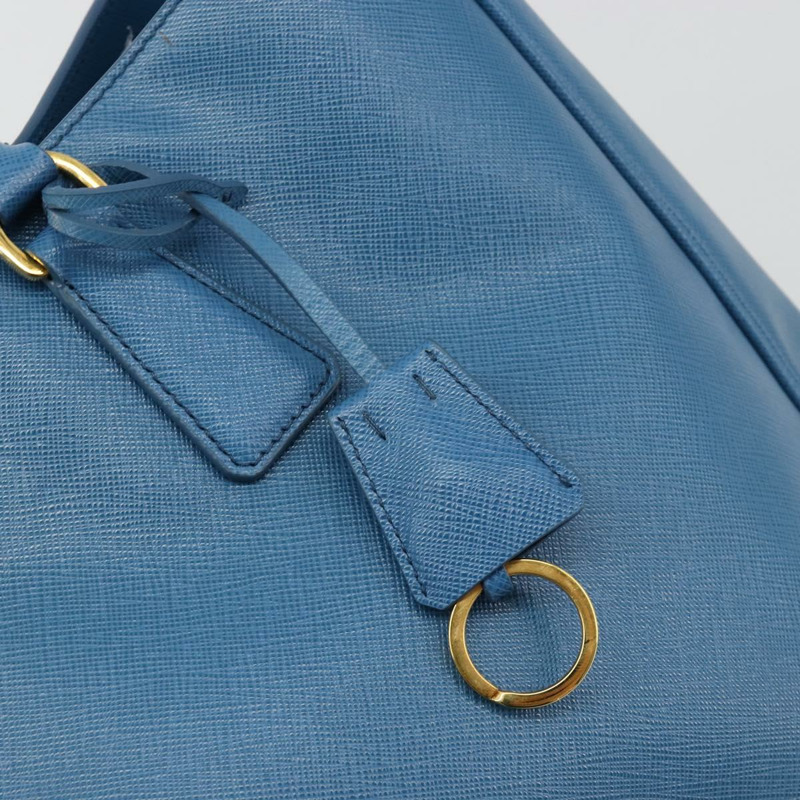 【日本直送】PRADA Galleria 手提包 Safiano 皮革 藍色 金色 正品 182011V-18