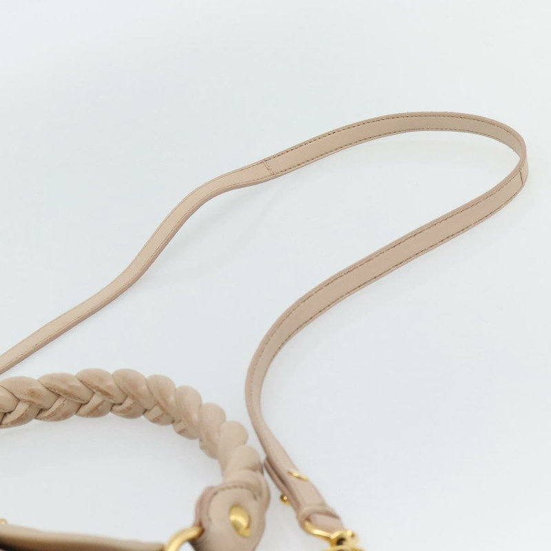 【日本直送】Miu Miu Matelasse 手提包 皮革 2way 粉紅金配色 正品 182017A-13