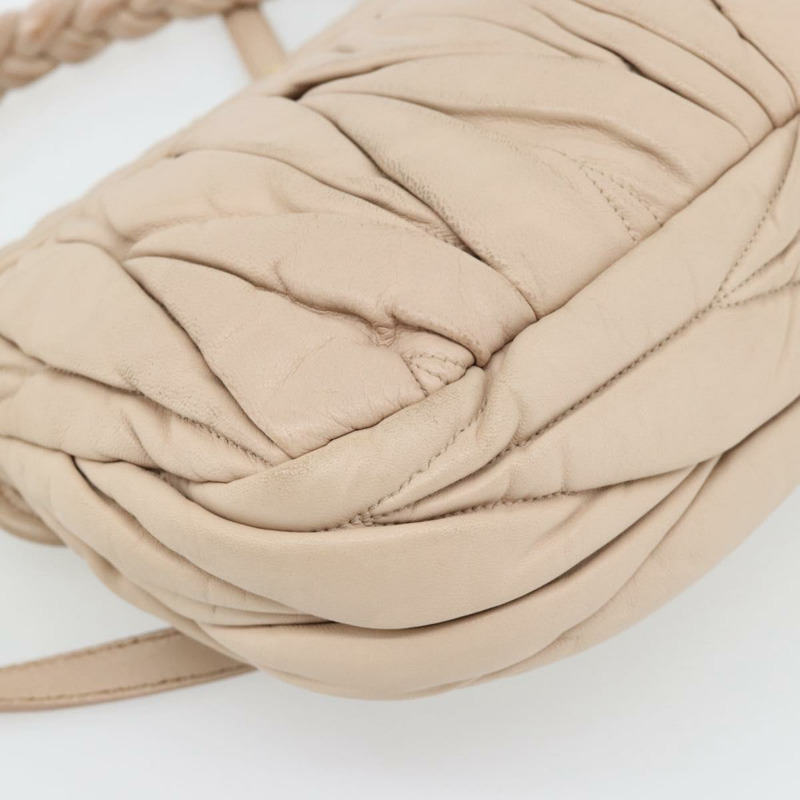 【日本直送】Miu Miu Matelasse 手提包 皮革 2way 粉紅金配色 正品 182017A-17