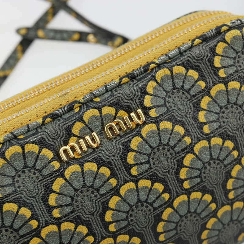 【日本直送】Miu Miu 灰色金色皮革單肩包,正品編號 182013A-16