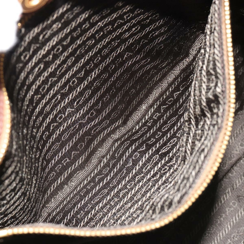 【日本直送】PRADA 棕色金色皮革手提包,正品編號 182194V-22