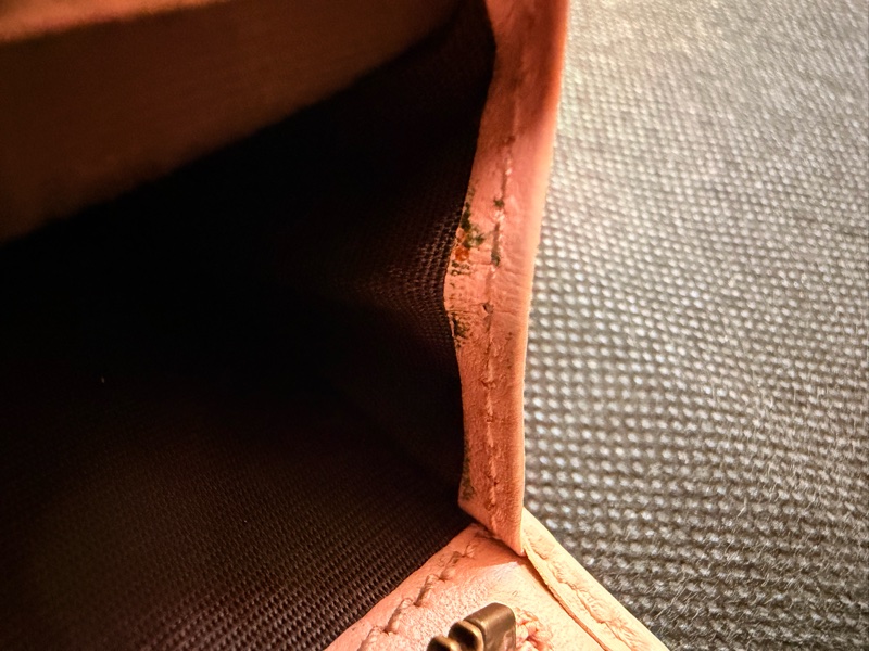 Gucci粉牛皮迷你短夾-21