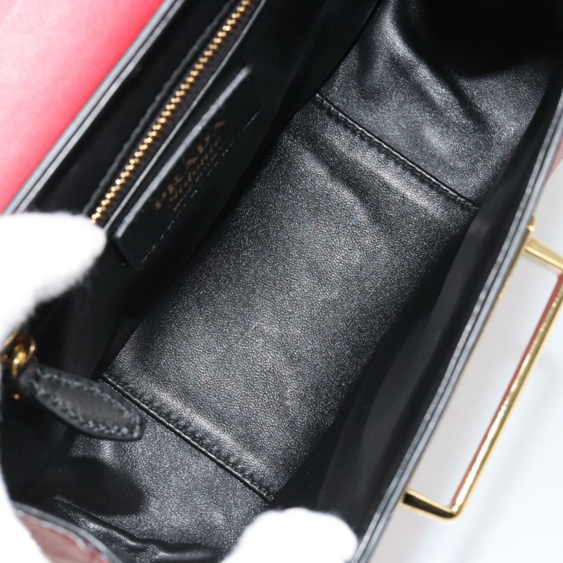【日本直送】PRADA 手提包 Safiano 皮革 2way 紅色金色 Auth 181893V-9