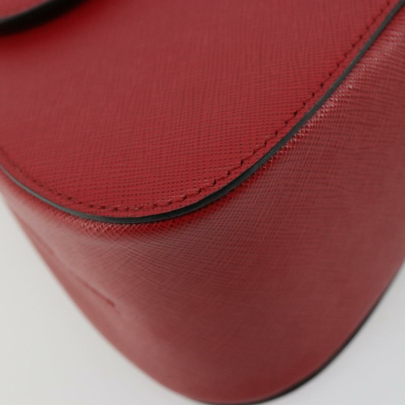【日本直送】PRADA 手提包 Safiano 皮革 2way 紅色金色 Auth 181893V-16