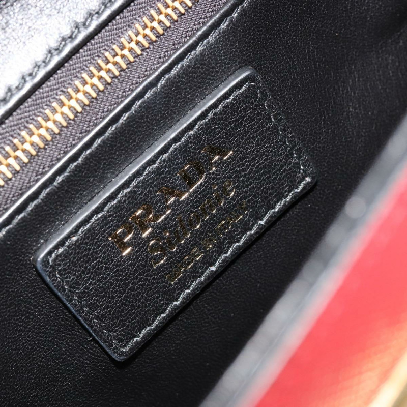 【日本直送】PRADA 手提包 Safiano 皮革 2way 紅色金色 Auth 181893V-22