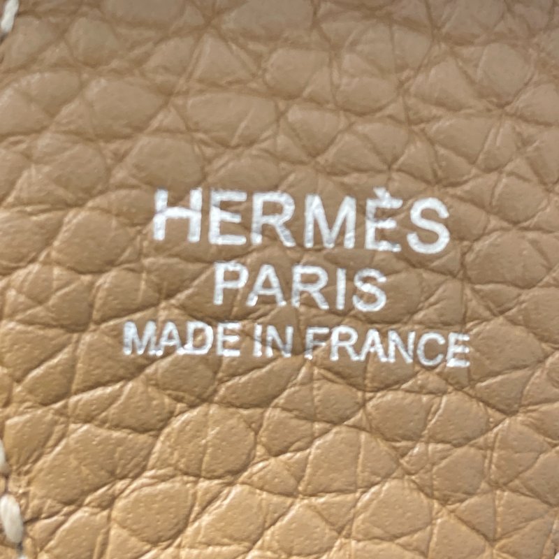 HERMES 愛馬仕 Evelyne PM 肩背包 皮革 棕色 銀釦-11