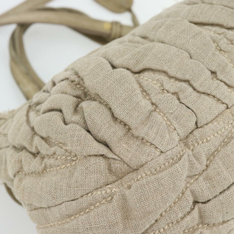 【日本直送】Miu Miu Matelasse 手袋 帆布 兩用 米色 金 正品 181934A-17