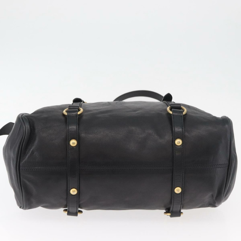 【日本直送】Miu Miu 手提包 皮革 兩用 黑色 金色 正品 yk20440SAM-4