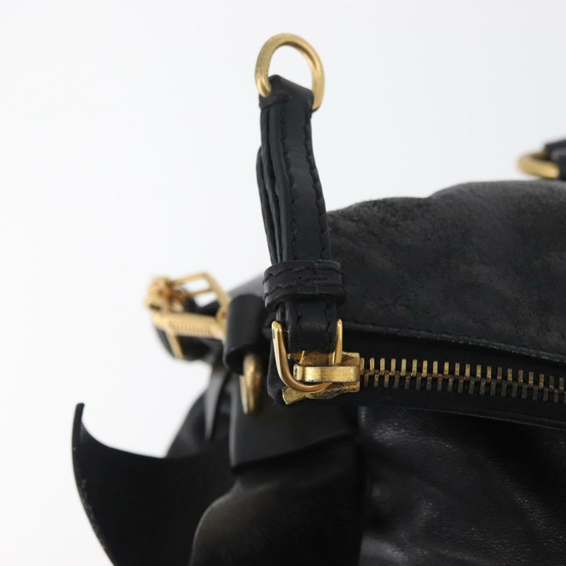 【日本直送】Miu Miu 手提包 皮革 兩用 黑色 金色 正品 yk20440SAM-9