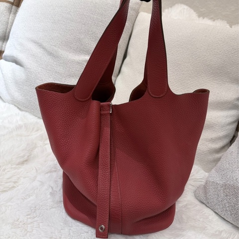 Hermes/ Picotin 26/ 紅/ 匡P