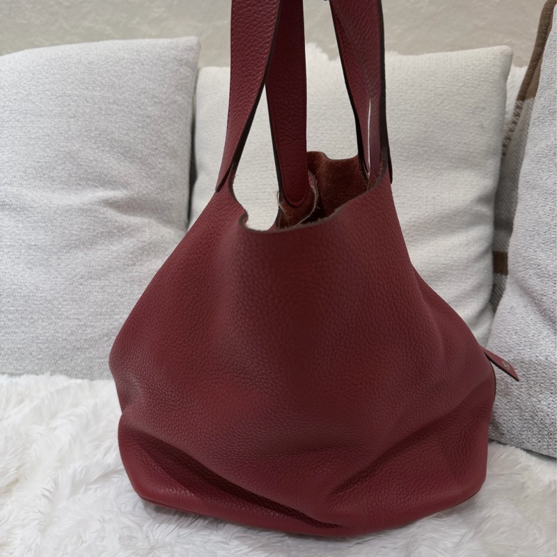 Hermes/ Picotin 26/ 紅/ 匡P-2