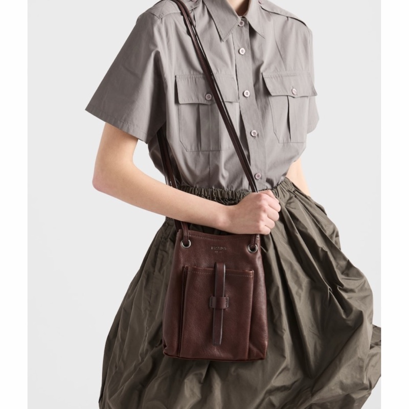 Prada 女士 皮革迷你單肩包均碼碼20cm*25cm-5