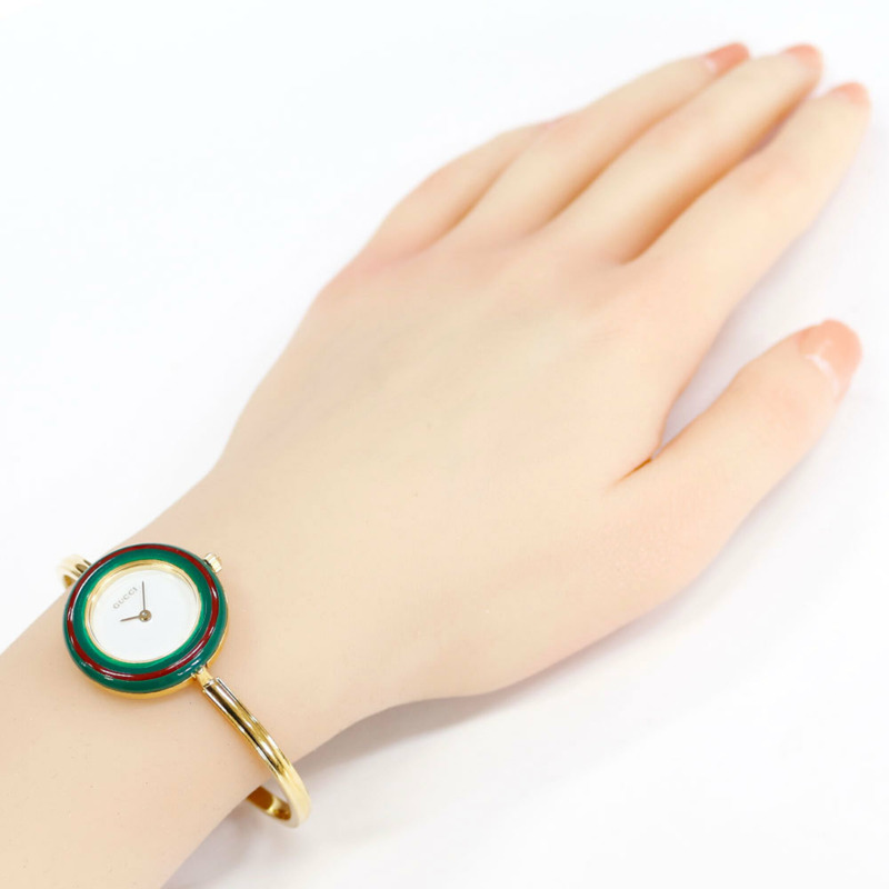 Gucci 手錶,GP 11 12.2 石英女錶,GUCCI 可更換錶圈,12 種顏色。-1