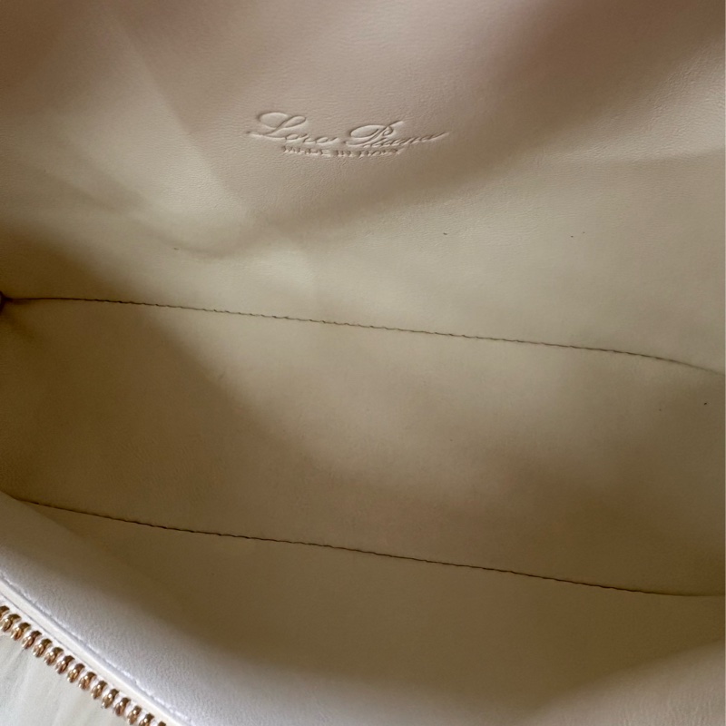 Loro Piana LP19手提單肩飯盒包 白金色 (二代扣)-3