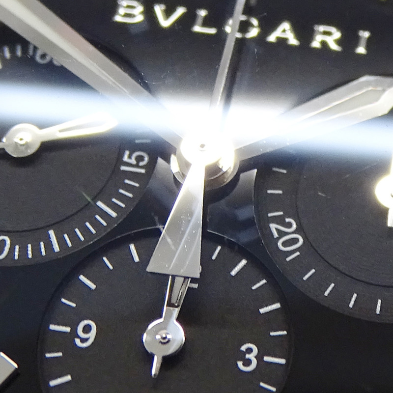 寶格麗 (Bulgari) 男士腕錶,品牌:計時自動上鍊 AT 不鏽鋼 SS BB41SCH 銀色/黑色-13