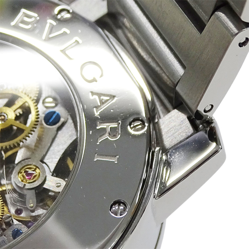 寶格麗 (Bulgari) 男士腕錶,品牌:計時自動上鍊 AT 不鏽鋼 SS BB41SCH 銀色/黑色-14