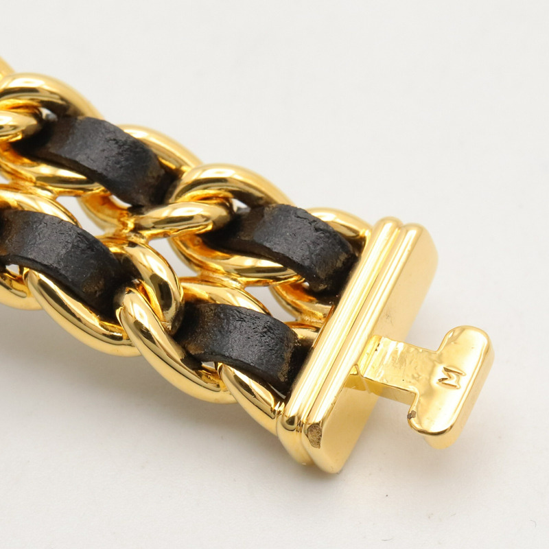 香奈兒 (Chanel) CHANEL Première M 女士腕錶,鍍金 (GP),皮革錶帶,黑色,H0001-12