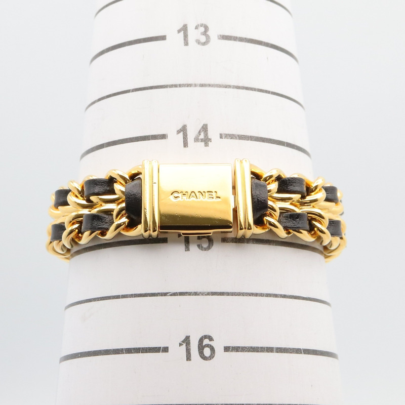 香奈兒 (Chanel) CHANEL Première M 女士腕錶,鍍金 (GP),皮革錶帶,黑色,H0001-6