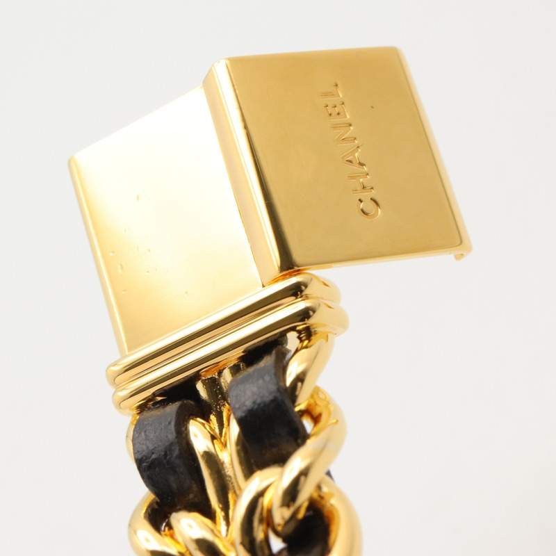 香奈兒 (Chanel) CHANEL Première M 女士腕錶,鍍金 (GP),皮革錶帶,黑色,H0001-12
