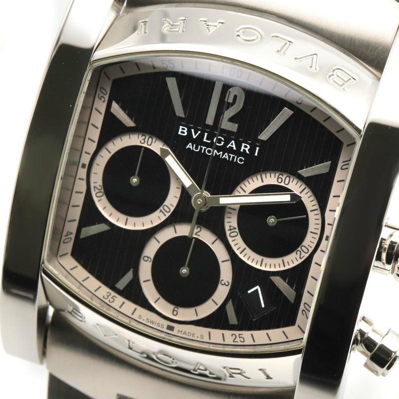 寶格麗 (Bulgari) Assioma Chrono 男士腕錶,不鏽鋼材質,黑色,型號 AA48SCH-2