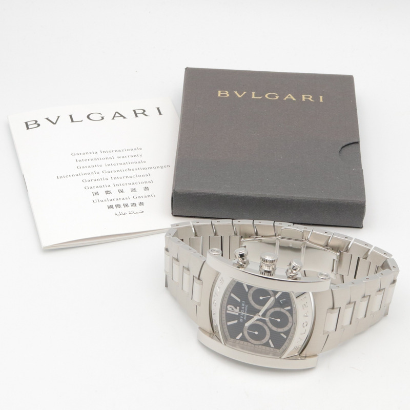 寶格麗 (Bulgari) Assioma Chrono 男士腕錶,不鏽鋼材質,黑色,型號 AA48SCH-9
