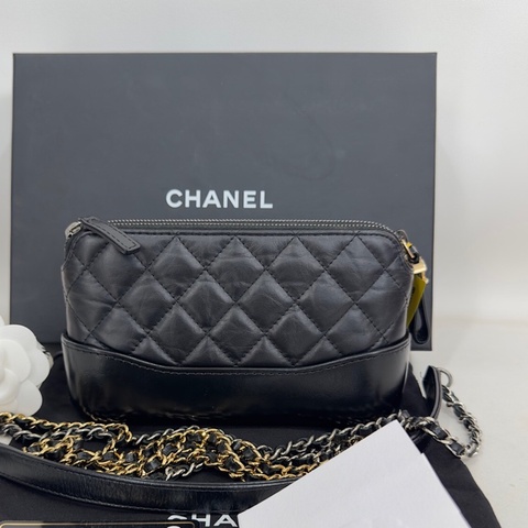 Chanel香奈兒 mini流浪包黑色