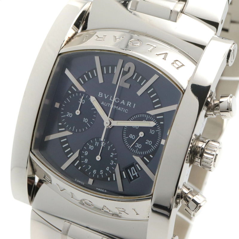 寶格麗 (Bulgari) Assioma Chrono 男士腕錶,不鏽鋼材質,灰色,型號 AA48SCH-2