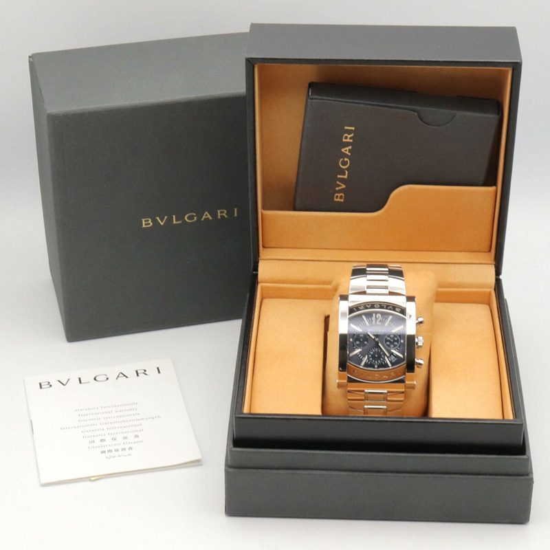 寶格麗 (Bulgari) Assioma Chrono 男士腕錶,不鏽鋼材質,灰色,型號 AA48SCH-10