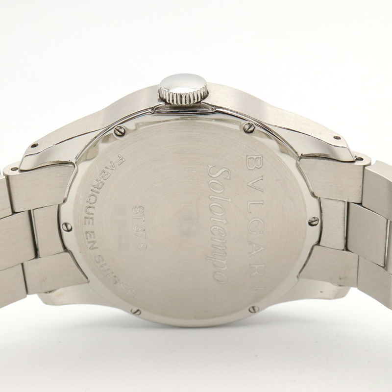 寶格麗 (Bulgari) Solo Tempo 系列腕錶,精鋼材質,男士腕錶,黑色,型號 ST37S-4