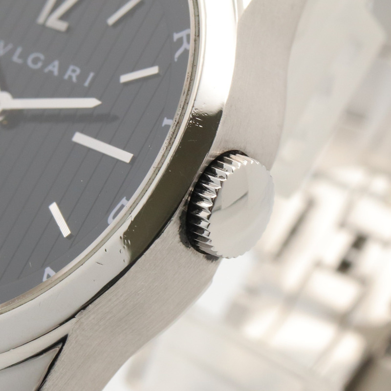 寶格麗 (Bulgari) Solo Tempo 系列腕錶,精鋼材質,男士腕錶,黑色,型號 ST37S-5