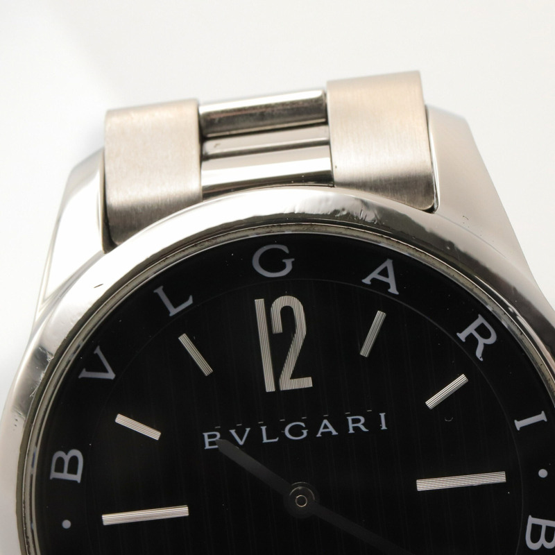 寶格麗 (Bulgari) Solo Tempo 系列腕錶,精鋼材質,男士腕錶,黑色,型號 ST37S-10