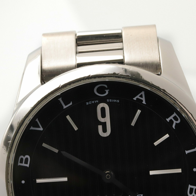 寶格麗 (Bulgari) Solo Tempo 系列腕錶,精鋼材質,男士腕錶,黑色,型號 ST37S-11