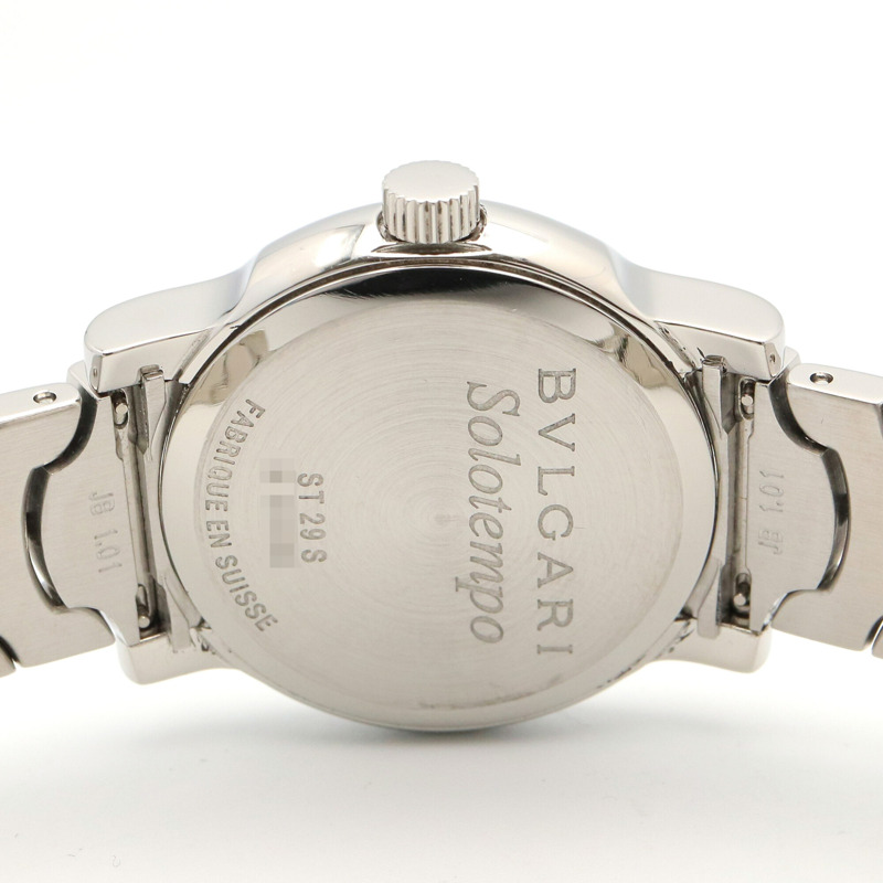 寶格麗 (Bulgari) Solo Tempo 系列腕錶，不鏽鋼材質，女士款，白色 (ST29S)-4