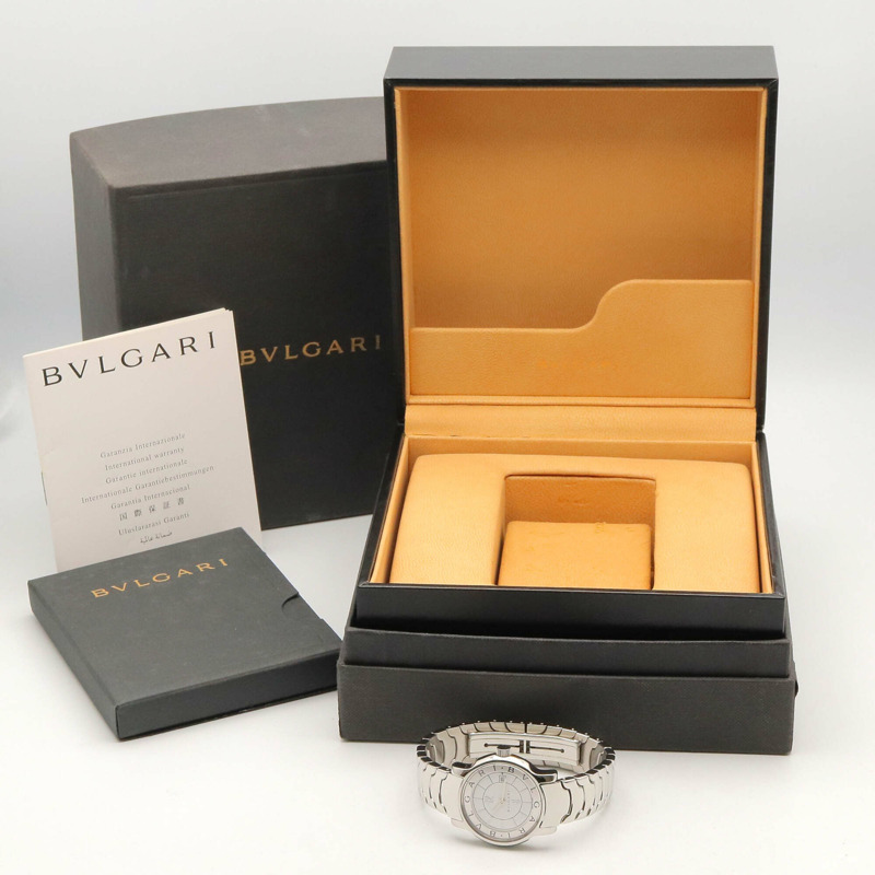 寶格麗 (Bulgari) Solo Tempo 系列腕錶，不鏽鋼材質，女士款，白色 (ST29S)-9