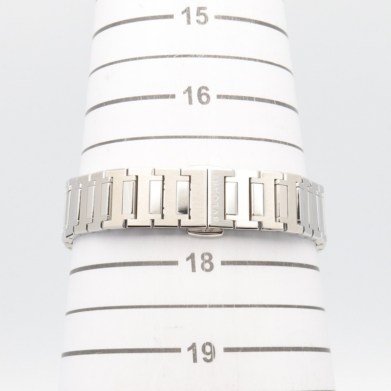 寶格麗 (BVLGARI) 女士腕錶，12 鑽，18K 玫瑰金 (PG) 精鋼，灰色錶盤，型號 BBP33SG-6
