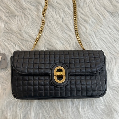 Celine 馬車 黑金 鏈條包