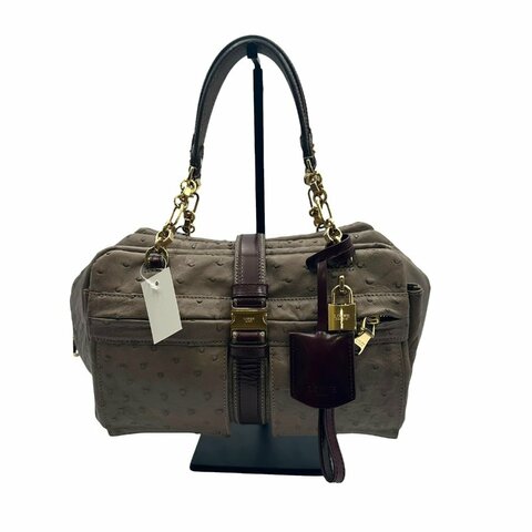 【美收精品】LOEWE 鴕鳥皮手提包  C-572【隔月月中將轉賣至日本 上架期限30天】