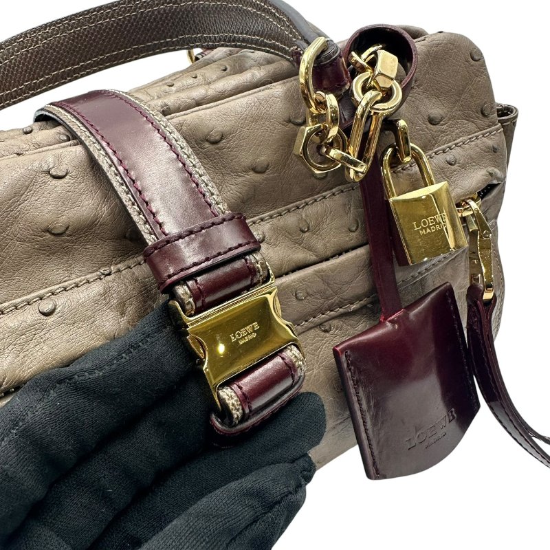 【美收精品】LOEWE 鴕鳥皮手提包 C-572【隔月月中將轉賣至日本 上架期限30天】-6