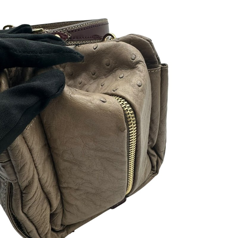 【美收精品】LOEWE 鴕鳥皮手提包 C-572【隔月月中將轉賣至日本 上架期限30天】-8