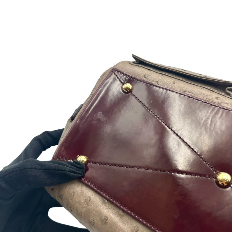 【美收精品】LOEWE 鴕鳥皮手提包 C-572【隔月月中將轉賣至日本 上架期限30天】-11